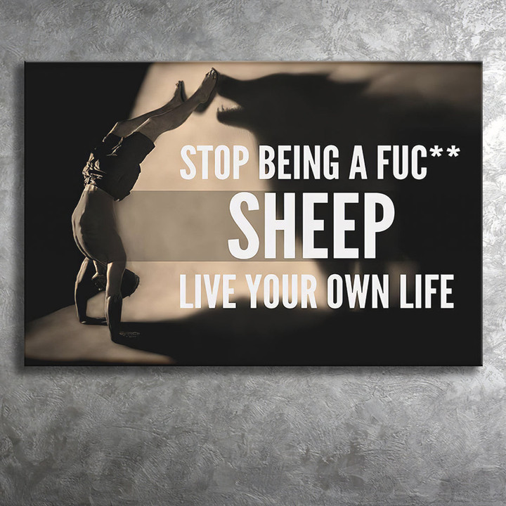 Stop Being A Fucking Sheep Canvas Prints Wall Art - Painting Canvas,Office Business Motivation Art, Wall Decor