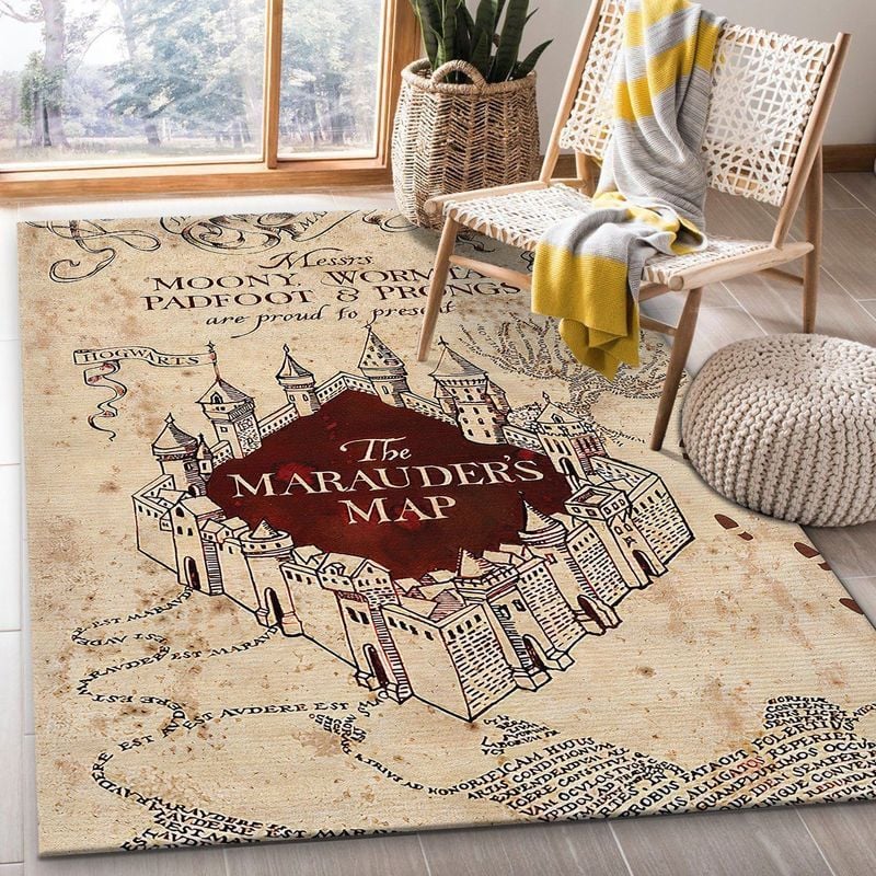 Tapis de salon Harry Potter The Marauders Map Tapis de chambre