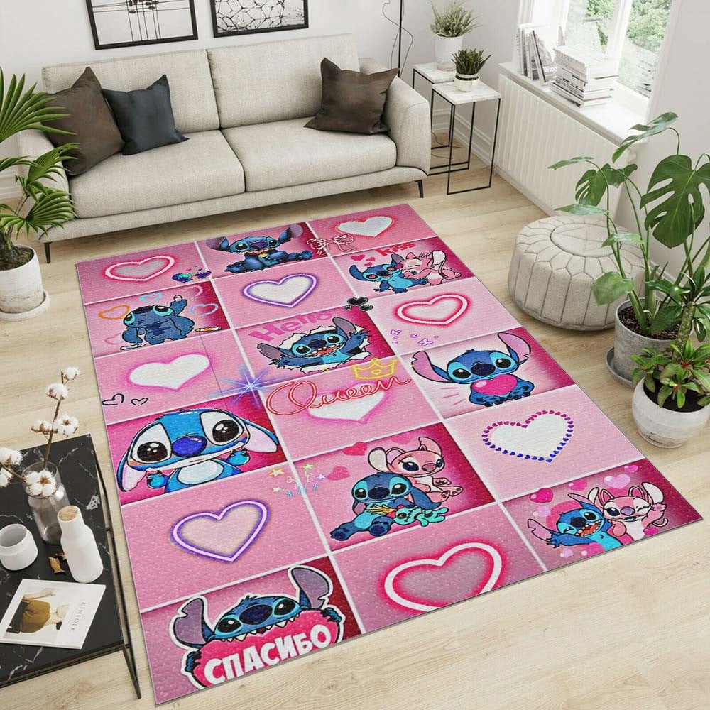 Tapis Disney Lilo & Stitch 100x160cm, joli tapis pour chambre d