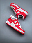 Lv X Nike Air Force 1 07 Low Red White Green Shoes LA2314-102