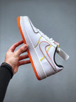 Nike Air Force 1 07 Low White Team Red Yellow Shoes 315122-185