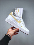 Nike Air Force 1 Low White Metallic Gold Shoes CZ0270-105