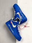 Off White X Nike Air Force 1 Light Blue White Mens Shoes AO4297-400