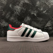 Adidas Originals Superstar Cloud White Green Solar Red BC0198