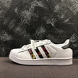 Adidas Superstar White Black Foral Stripes EF1480