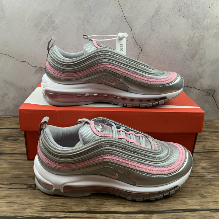 Nike Air Max 97 Gs In Silver And Pink 921522-021