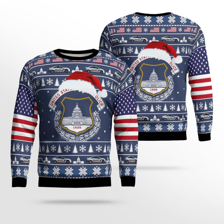 US Capitol Police Christmas Ugly Sweater 3D DLTT1111BC06