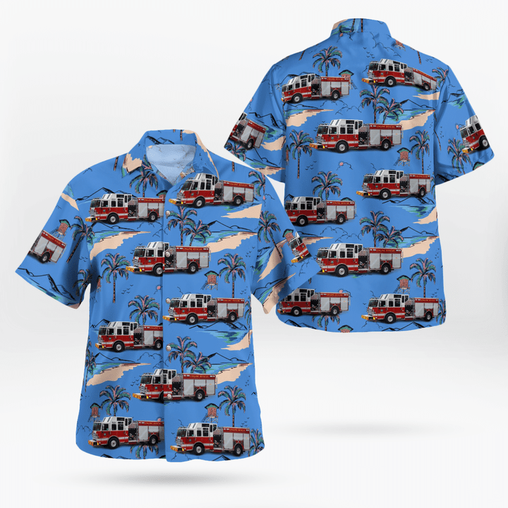Okotoks, Alberta, Canada, Okotoks Fire Department Hawaiian Shirt TRMP2207BG05