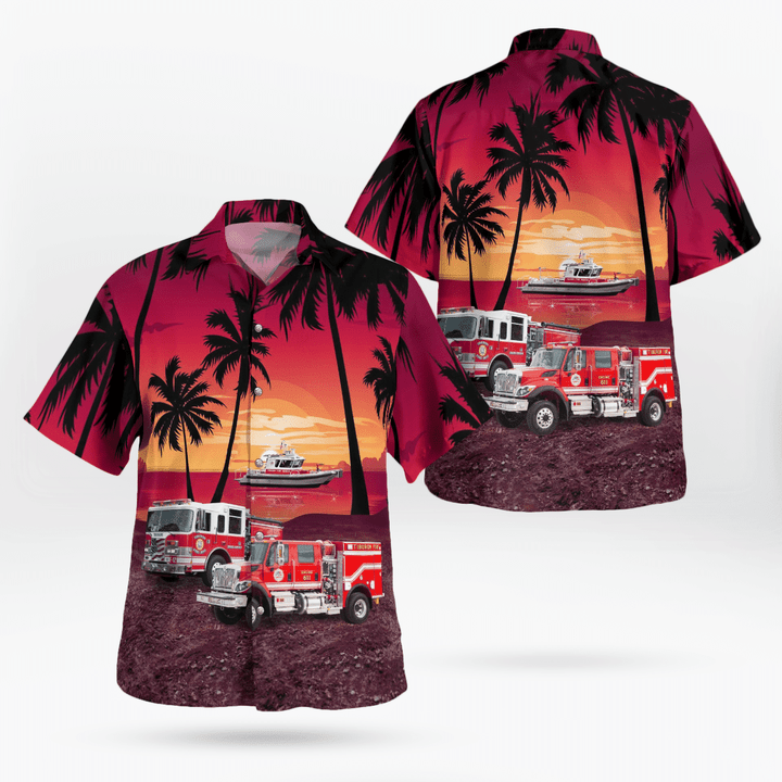 Tiburon, California, Tiburon Fire Protection District Hawaiian Shirt DLTT2807BG10