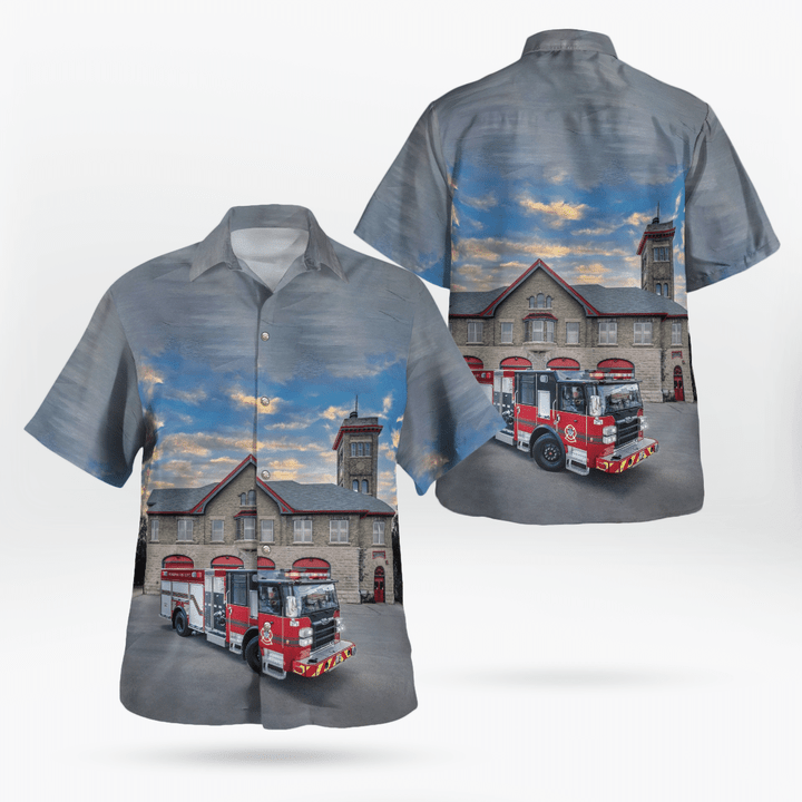 Winnipeg, Manitoba, Canada, Winnipeg Fire Paramedic Service Hawaiian Shirt TRQD0208BG07