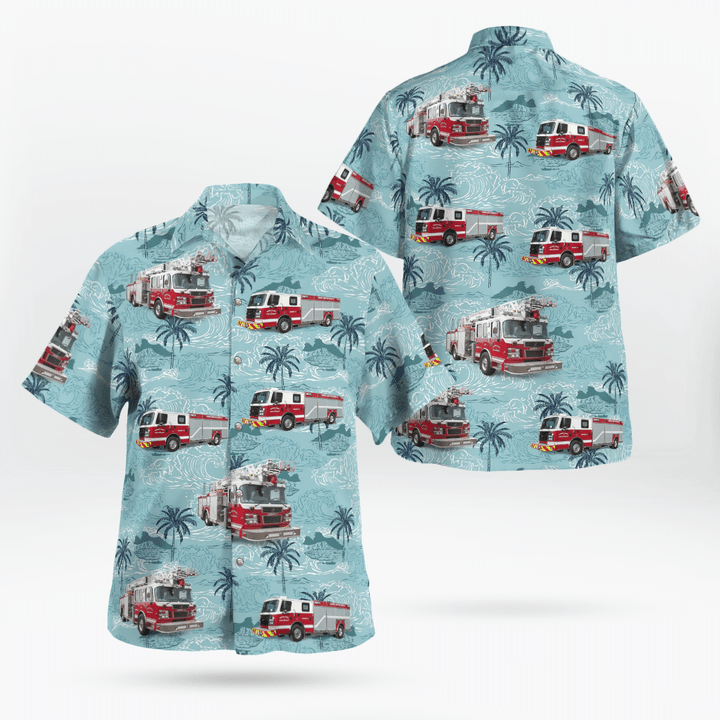 Cheyenne, Wyoming, Laramie County Fire District #1 Hawaiian Shirt DLSI0408BG01