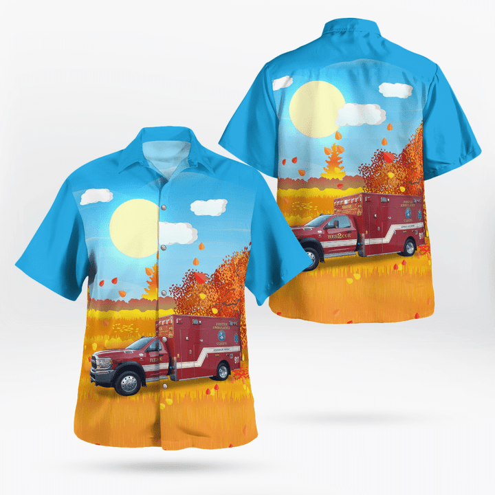 Foster, Rhode Island, Foster Ambulance Corps Hawaiian Shirt DLTT0608BG12