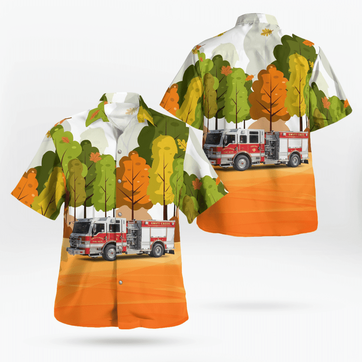 Cary, North Carolina, Swift Creek Fire Department Hawaiian Shirt DLTT1008BG08
