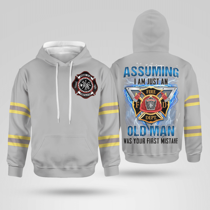Firefighter I am just an old man was your first mistake 3D Hoodie NLMP2208BG03