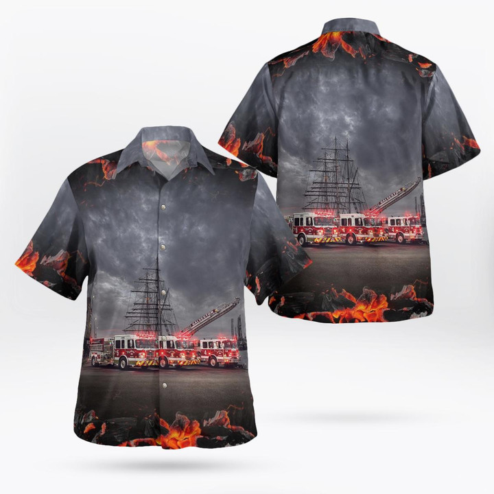 Galveston, Texas, Galveston Fire Department Hawaiian Shirt DLTT0809BG03