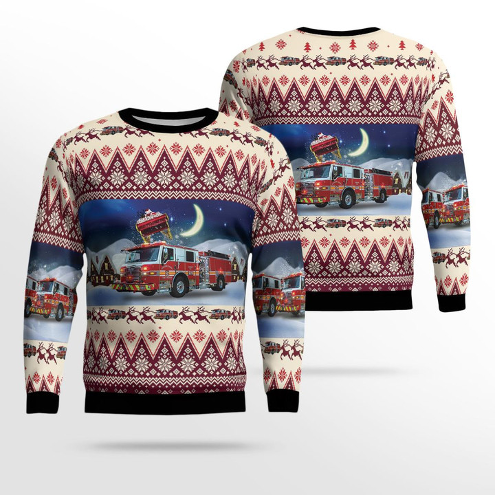 Leesburg, Virginia, Loudoun County Fire and Rescue AOP Ugly Sweater 3D DLHH0310BG07