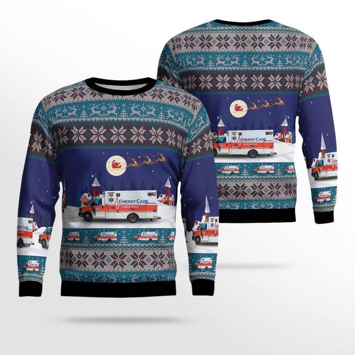 Erie, Pennsylvania, EmergyCare Christmas Ugly Sweater 3D DLHH1010BG11