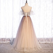 Beautiful Gradient Tulle with Straps Sweetheart Party Dress, A-line Tulle Evening Dresses Prom Dress