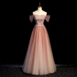 Beautiful Pink Gradient Beaded Sweetheart Party Dress, Pink Gradient Evening Party Dresses