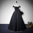Black Straps Tulle Party Dress Formal Dress, Black Evening Dress 2023