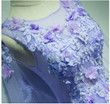 Cute Lavender Ball Gown Sweet 16 with Flower Lace, Lavender Party Dresses