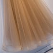 Champagne Tulle Long Party Dress with Lace Applique, Champagne Party Dress