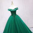Dark Green Princess Long Formal Dress, Green Party Dress Sweet 16 Dress