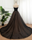 Black Sweetheart Beaded Tulle Prom Dress, A-line Evening Dress Party Dress