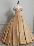 Champagne Sweetheart Off Shoulder Party Dress, Champagne Prom Dress