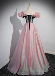Pink Sweetheart Simple Pretty Long Party Dress, A-line Pink Prom Dress