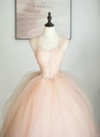 Pink Sweetheart Beaded Off Shoulder Prom Dress, Pink Tulle Sweet 16 Dress