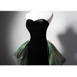 Black Mermaid Velvet Sweetheart Long Party Dress, Black Evening Dress Prom Dress