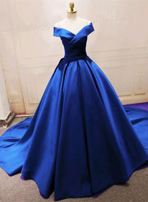 Beautiful Royal Blue Party Dress Prom Dress , Long Formal Gowns Evening Dress