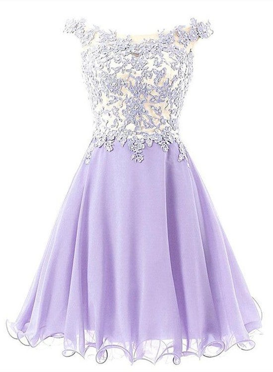 Beautiful Chiffon Short Party Dress , Lace Short Homecoming Dresses
