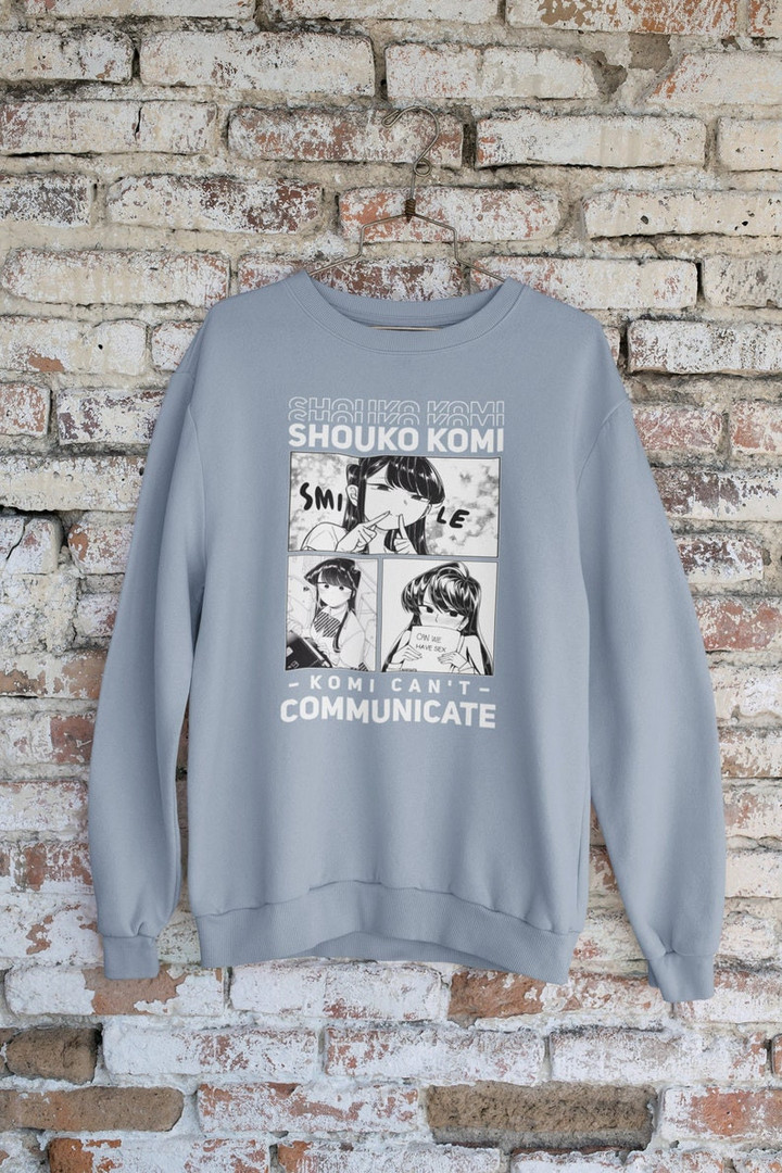 Unisex Komi Sweatshirt, Komi San Shirt, Komi Cant Communicate Sweatshirt, Anime Graphic Tee, Anime Sweatshirt