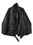 Faux Leather Jackets Loose Drop-shoulder Locomotive Outwear