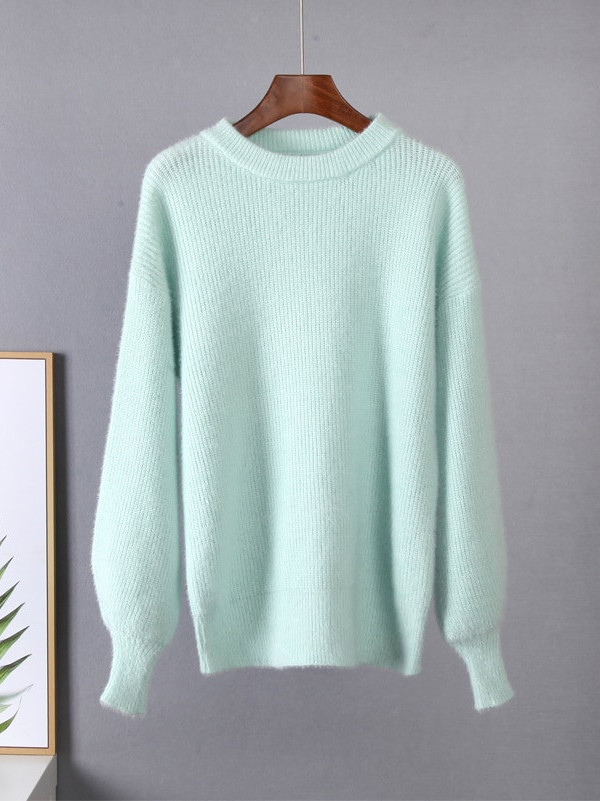 Soft Loose Knitted Basic Knitwear Cashmere Sweaters