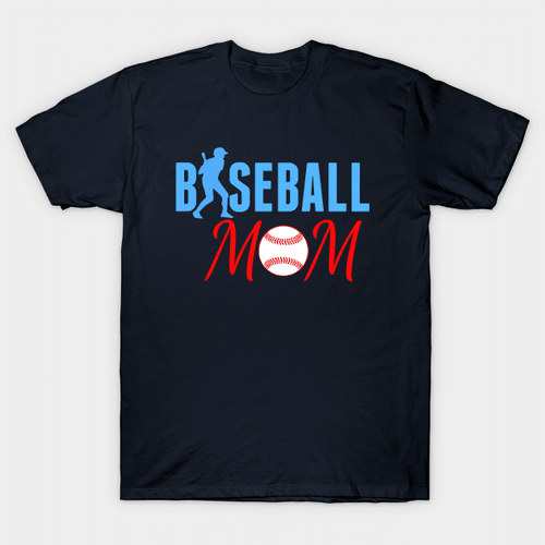 Baseball Mom Black T-Shirt