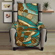 Coffee Bean Pattern Graphic Ornate Chair Cover Protector