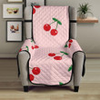 Cherry Pattern Pink Background Chair Cover Protector