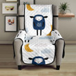 Cute Sleeping Sheep Moon Cloud Pattern Chair Cover Protector