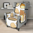 Cheese Pattern Theme Chair Cover Protector