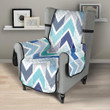 Zigzag Chevron Blue Pattern Chair Cover Protector