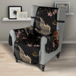Japanese Crane Pattern Background Chair Cover Protector