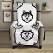 Siberian Husky Pattern Chair Cover Protector
