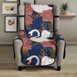 Swan Rose Pattern Chair Cover Protector