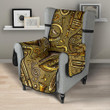 Saxophone Gold Pattern Chair Cover Protector