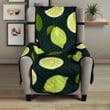 Lime Leaves Pattern Chair Cover Protector