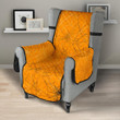 Cobweb Spider Web Pattern Orange Background Chair Cover Protector