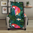 Parrot Palm Tree Leaves Flower Hibiscus Pattern Chair Cover Protector